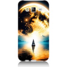 Samsung Galaxy J7 Uyumlu Güneşin Ardında Umut  Desenli Silikon Kılıf