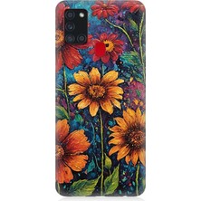 Samsung Galaxy A21S Uyumlu Canlı Bahar Çiçekleri Patlaması  Desenli Silikon Kılıf