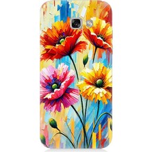 Samsung Galaxy A5 2017 Uyumlu Bahar Esintisinde Renkli Papatyalar  Desenli Silikon Kılıf