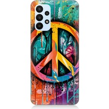 Samsung Galaxy A23 Uyumlu Renkli Barış Işareti  Desenli Silikon Kılıf