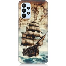 Samsung Galaxy A33 Uyumlu Haritada Yelkenli Macera  Desenli Silikon Kılıf