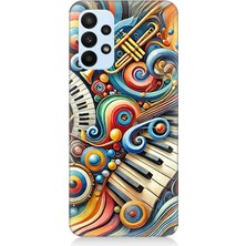 Samsung Galaxy A53 Uyumlu Müzikte Soyut Renk Patlaması  Desenli Silikon Kılıf