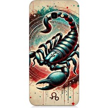 Samsung Galaxy J4 Plus Uyumlu Zırhlı Akrep Burcu Sembol  Desenli Silikon Kılıf