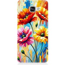 Samsung Galaxy A7 2016 Uyumlu Bahar Esintisinde Renkli Papatyalar  Desenli Silikon Kılıf