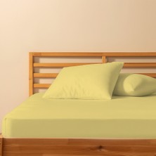 %100 Pamuklu   Çift Kişilik Lastikli Çarşaf 160X200+30 | 50X70 Yastık Kılıfı ( 2 Adet )