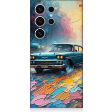 Samsung Galaxy S24 Ultra Uyumlu Renkli Yol Üzerinde Araba  Desenli Silikon Kılıf