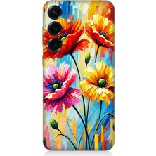 Samsung Galaxy S25 Uyumlu Bahar Esintisinde Renkli Papatyalar  Desenli Silikon Kılıf