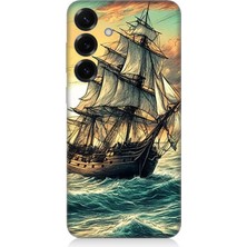 Samsung Galaxy S25 Plus Uyumlu Dalgalarla Yelkenli Macera  Desenli Silikon Kılıf
