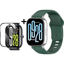 Xiaomi Redmi Watch 5 Active Uyumlu Yumuşak Silikon Kordon ve Kavisli Ekran Koruyucu Seti