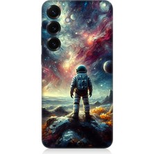 Samsung Galaxy S25 Plus Uyumlu Galakside Yalnız Astronot  Desenli Silikon Kılıf