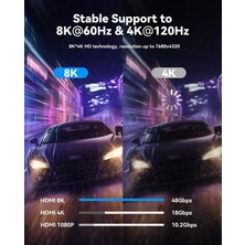 10K 8k HDMI Kablo Premium Tv Gaming Playstation Xbox Uydu V2.1