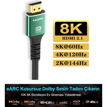 10K 8k HDMI Kablo Premium Tv Gaming Playstation Xbox Uydu V2.1