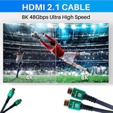 10K 8k HDMI Kablo Premium Tv Gaming Playstation Xbox Uydu V2.1