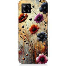 Samsung Galaxy A42 5g Uyumlu Rüzgarda Yalnız Çiçekler  Desenli Silikon Kılıf