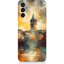 Samsung Galaxy M13 Uyumlu Galata'da Sisli Gün  Desenli Silikon Kılıf