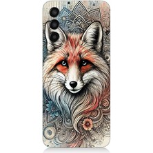 Samsung Galaxy M13 Uyumlu Detaylı Tilki Portresi  Desenli Silikon Kılıf