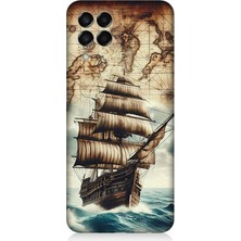 Samsung Galaxy M33 Uyumlu Haritada Yelkenli Macera  Desenli Silikon Kılıf