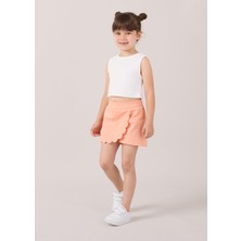 Kız Çocuk Pamuklu  Fiyonklu Şort Etek