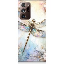 Samsung Galaxy Note 20 Ultra Uyumlu Narince Konmuş Yusufçuk  Desenli Silikon Kılıf