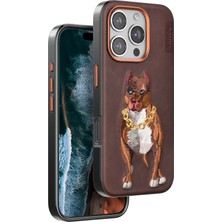 Venco Iphone 16 Pro Perma Desenli Kapak - Kahverengi Sptgl