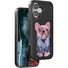 Venco Iphone 16 Cute Desenli Kapak - Siyah Sptgl