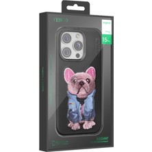 Venco Iphone 16 Cute Desenli Kapak - Siyah Sptgl