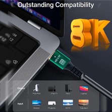 10K 8k HDMI Kablo Fiber Premium Tv Gaming Playstation Xbox Uydu V2.1