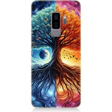 Samsung Galaxy S9 Plus Uyumlu Hayat Ağacı  ve Gece Gündüz  Desenli Silikon Kılıf