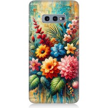 Samsung Galaxy S10E Uyumlu Soyut Dokunuşta Bahar Buketi  Desenli Silikon Kılıf