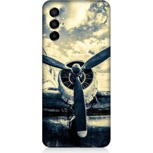 Samsung Galaxy M23 Uyumlu Gökyüzüne Bakan Pervane  Desenli Silikon Kılıf