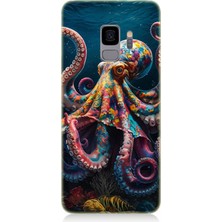 Samsung Galaxy S9 Uyumlu Derinliklerde Sekiz Kol Ahtapot  Desenli Silikon Kılıf
