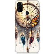 Samsung Galaxy M30S Uyumlu Kelebekli Düş Kapanı  Desenli Silikon Kılıf