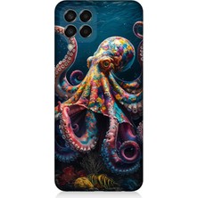 Samsung Galaxy M33 Uyumlu Derinliklerde Sekiz Kol Ahtapot  Desenli Silikon Kılıf
