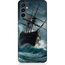 Samsung Galaxy M23 Uyumlu Fırtınada Eski Gemi  Desenli Silikon Kılıf