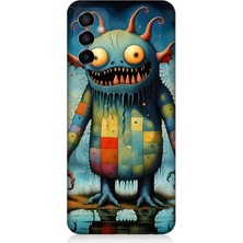 Samsung Galaxy M23 Uyumlu Tuhaf Canavar Gülümsemesi  Desenli Silikon Kılıf