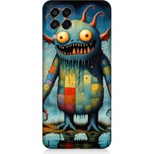 Samsung Galaxy M33 Uyumlu Tuhaf Canavar Gülümsemesi  Desenli Silikon Kılıf