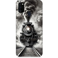 Samsung Galaxy M30S Uyumlu Buharlı Trenin Güç Yolu  Desenli Silikon Kılıf