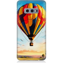 Samsung Galaxy S10E Uyumlu Gökyüzünde Renkli Balon  Desenli Silikon Kılıf