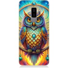 Samsung Galaxy S9 Plus Uyumlu Renkli Bilgelik Baykuşu  Desenli Silikon Kılıf