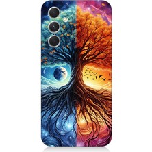 Samsung Galaxy S23 Fe Uyumlu Hayat Ağacı  ve Gece Gündüz  Desenli Silikon Kılıf