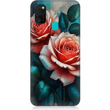 Samsung Galaxy M21 Uyumlu Pastel Güllerin Dansı  Desenli Silikon Kılıf