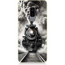 Samsung Galaxy S9 Plus Uyumlu Buharlı Trenin Güç Yolu  Desenli Silikon Kılıf