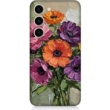 Samsung Galaxy S23 Plus Uyumlu Renklerle Çiçek Demeti Baharı  Desenli Silikon Kılıf