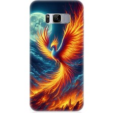 Samsung Galaxy S8 Uyumlu Ateşle Dans Eden Anka  Desenli Silikon Kılıf