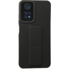 Newface Redmi Note 11 Kılıf Mega Standlı Silikon - Siyah