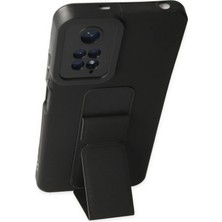 Newface Redmi Note 11 Kılıf Mega Standlı Silikon - Siyah
