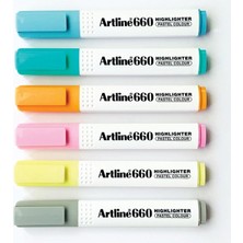 Artline 660 Pastel Seri 6'lı Fosforlu Kalem Seti-4