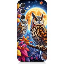 Samsung Galaxy S24 Uyumlu Dallarda Bilge Baykuşlar  Desenli Silikon Kılıf