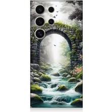 Samsung Galaxy S24 Ultra Uyumlu Sisli Taş Köprü Geçidi  Desenli Silikon Kılıf