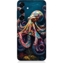 Samsung Galaxy S25 Uyumlu Derinliklerde Sekiz Kol Ahtapot  Desenli Silikon Kılıf